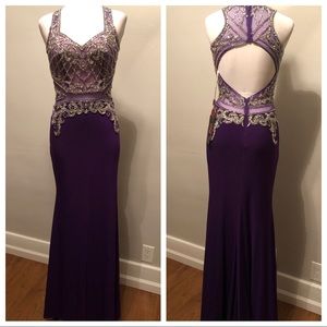 Purple Beaded Gown Juliet